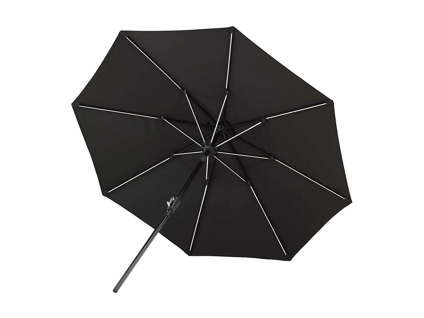 Parasol à LED "Sabal" 270cm Noir