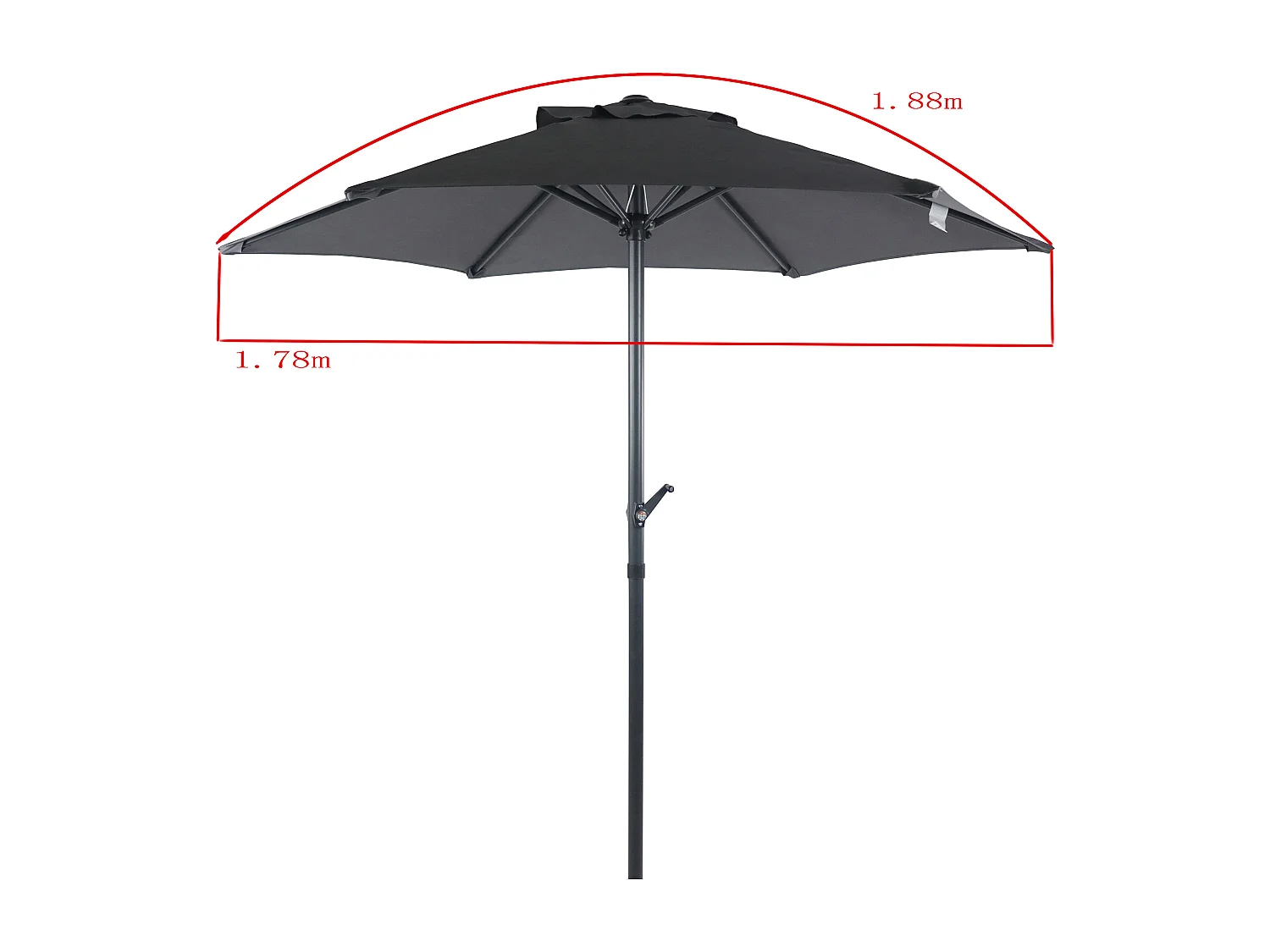 Parasol balkonowy 180 cm Parasol