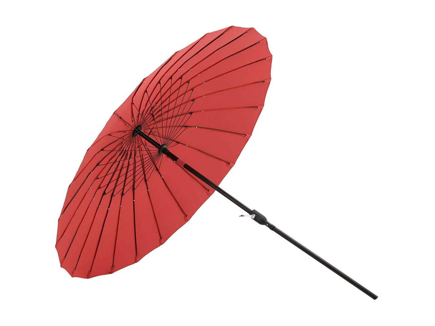 Palmetto parasol avec fonction d'inclinaison rouge.