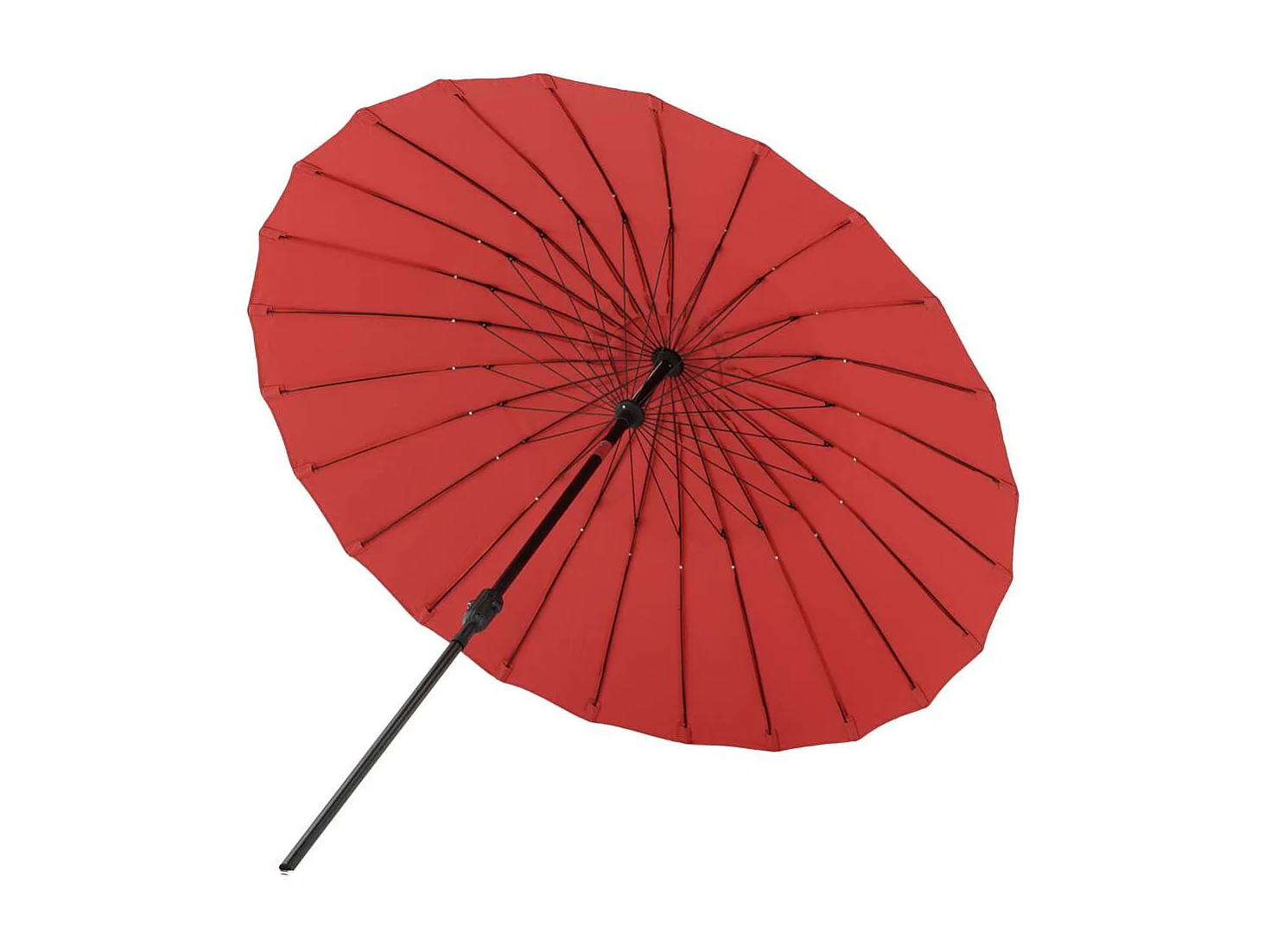 Palmetto parasol avec fonction d'inclinaison rouge.