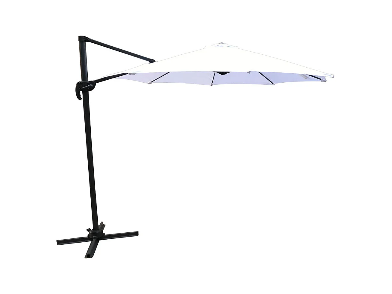 Parasol Déporté Rotatif "Leeds" 300cm Blanc