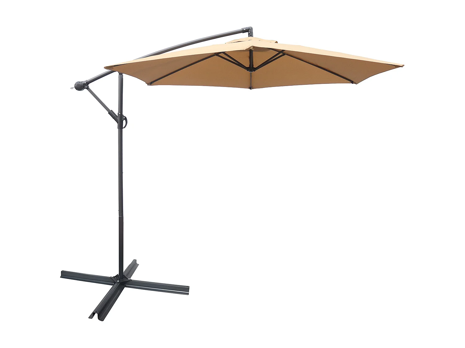 VCM Ampelschirm Parasol de terrasse Parasol de balcon Parasol rectangulaire Protection UV (Taupe)