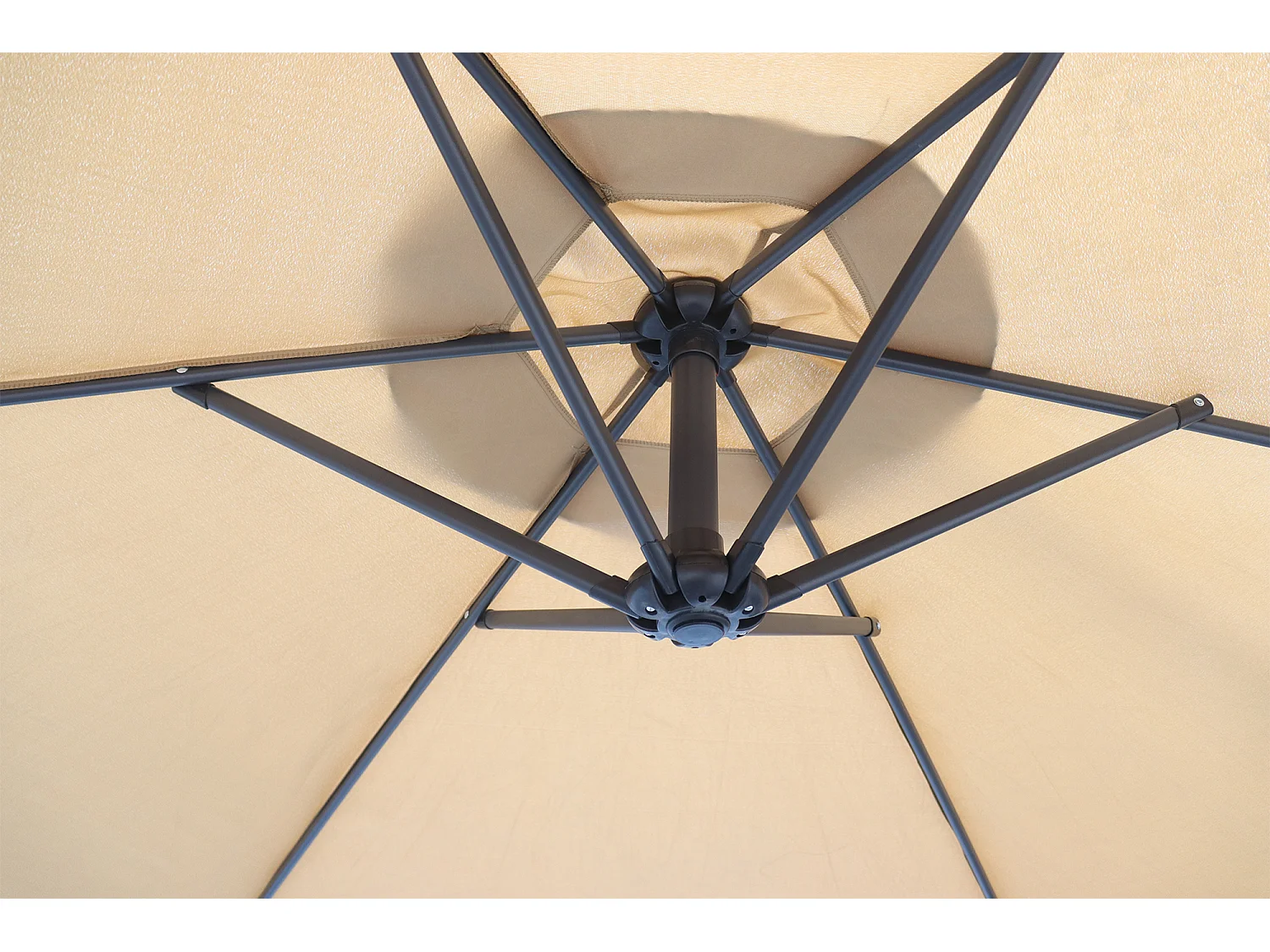 VCM Ampelschirm Parasol de terrasse Parasol de balcon Parasol rectangulaire Protection UV (Taupe)