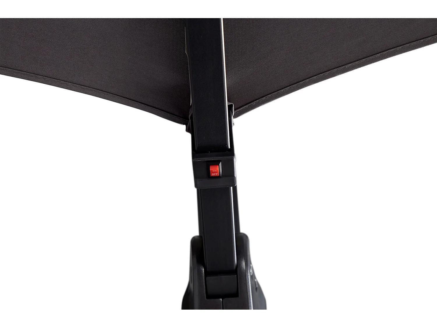 Torben zonnescherm Parasol, hangparasol Ø3.5M zwart, grijs.