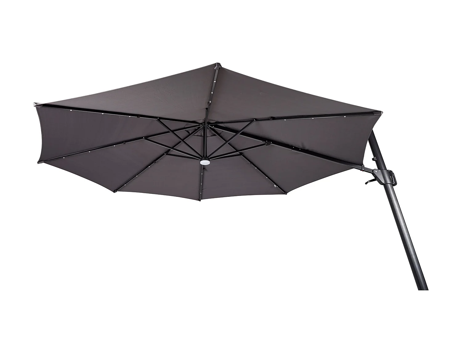 Torben Sonnenschutz Sonnenschirm, hängender Sonnenschirm Ø3.5M schwarz, grau.