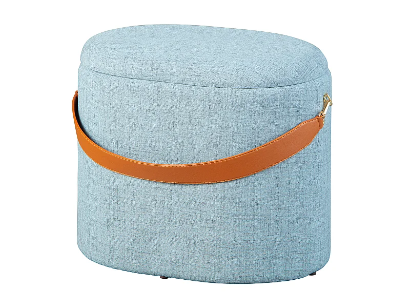 Pouf Dirax, sgabello con contenitore grigio e marrone.