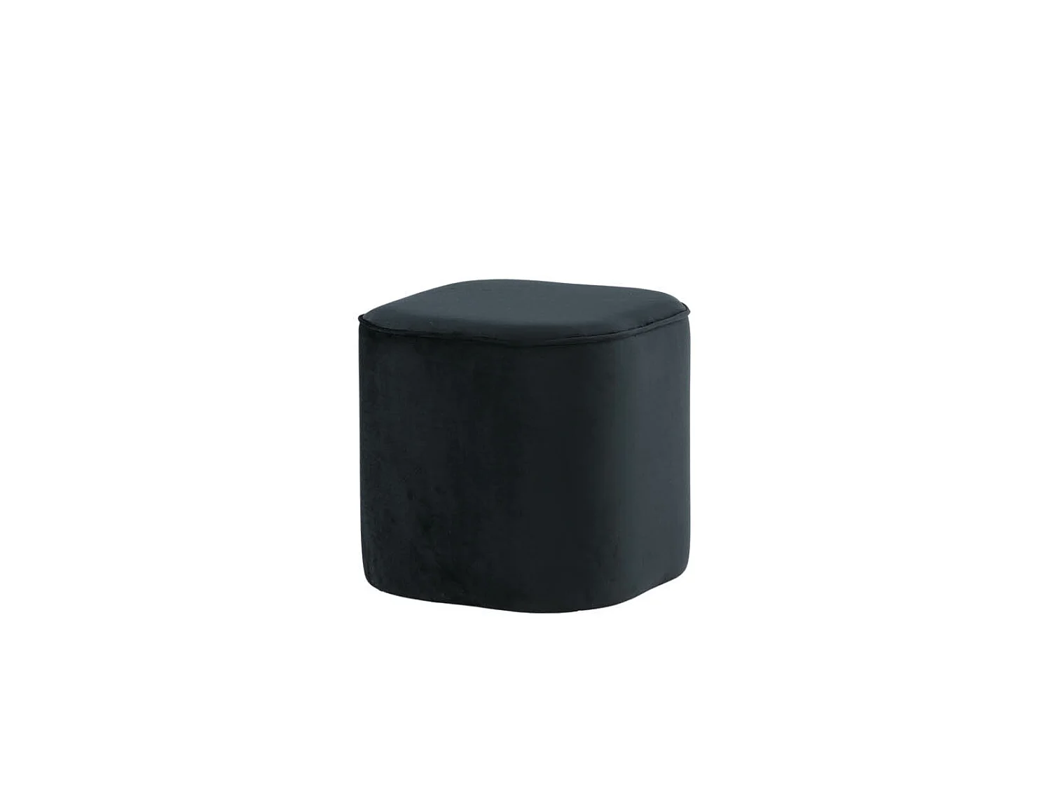 Pouf en Velours "Piff" 44cm Noir