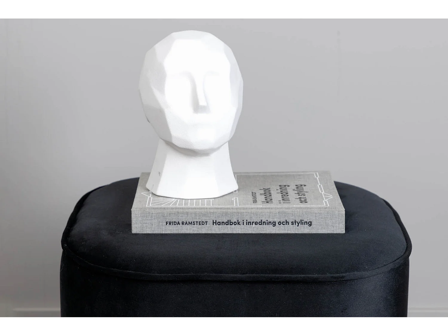 Pouf en Velours "Piff" 44cm Noir