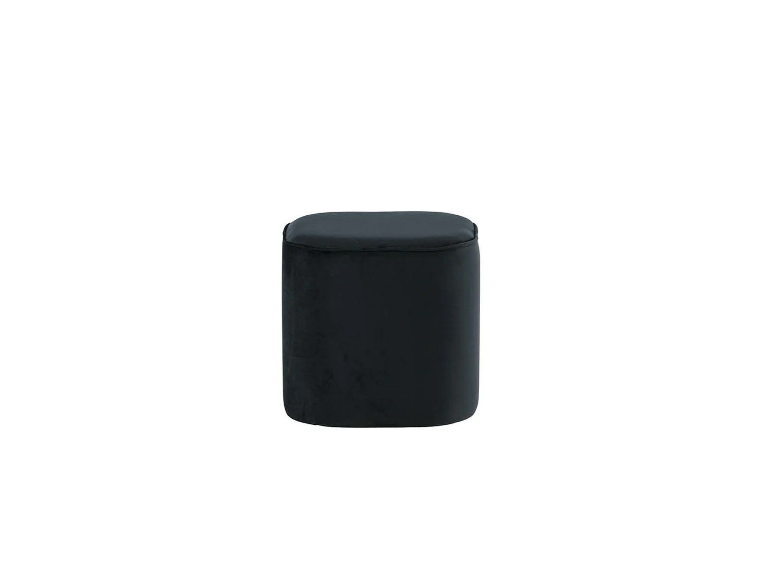Pouf en Velours "Piff" 44cm Noir
