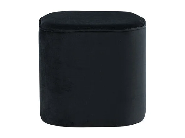 Pouf en Velours "Piff" 44cm Noir