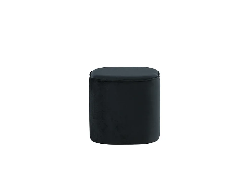 Pouf en Velours "Piff" 44cm Noir