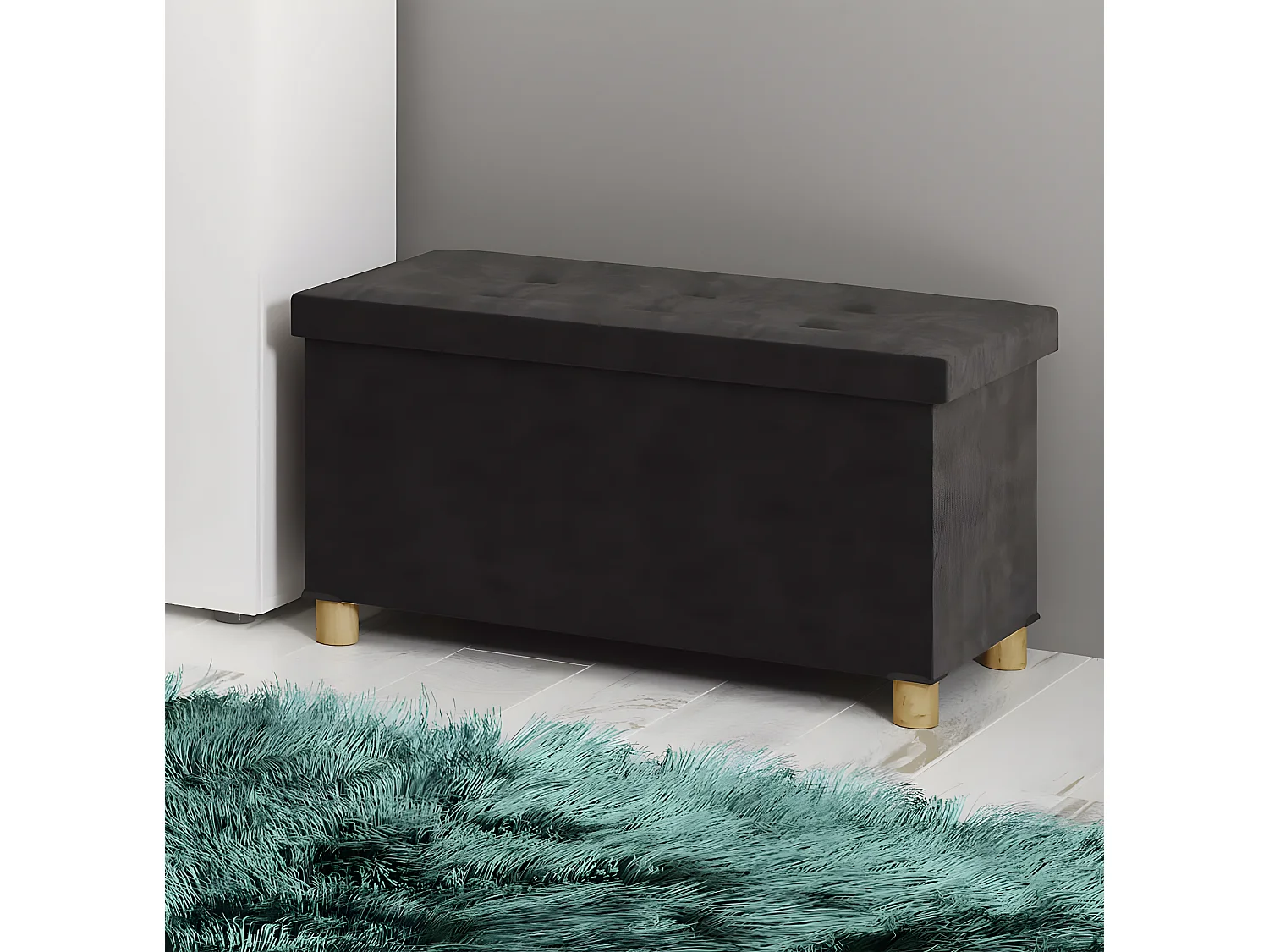 Seat Sizos Anthracite H. 40 x W. 76 x D. 38 cm