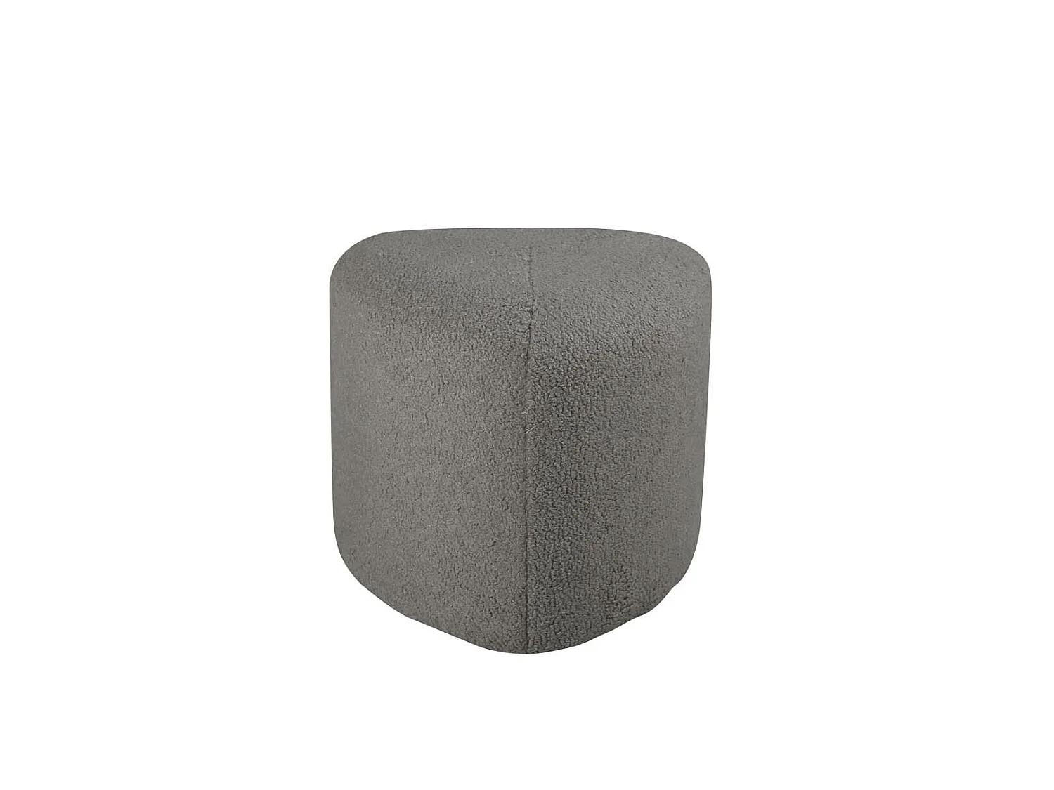 Pouf Tissu Bouclette "Peg" 46cm Gris