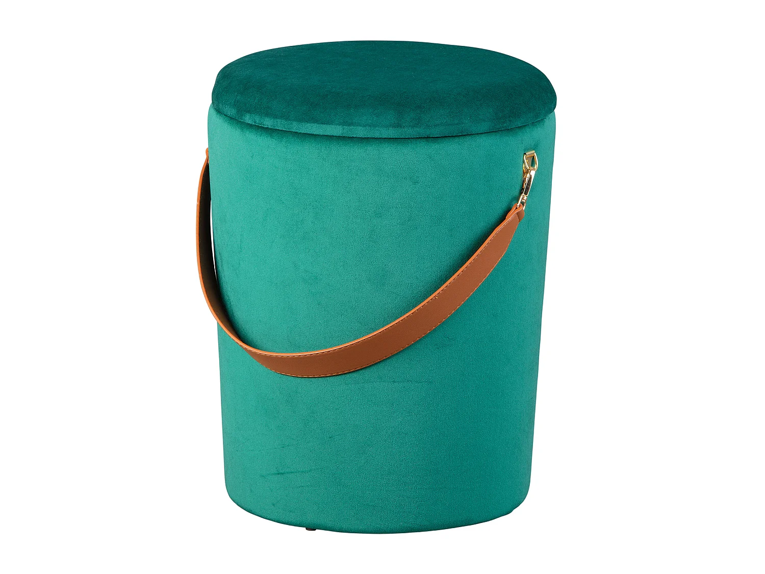 Pampurs Fusshocker, Hocker mit Aufbewahrung grün und braun.