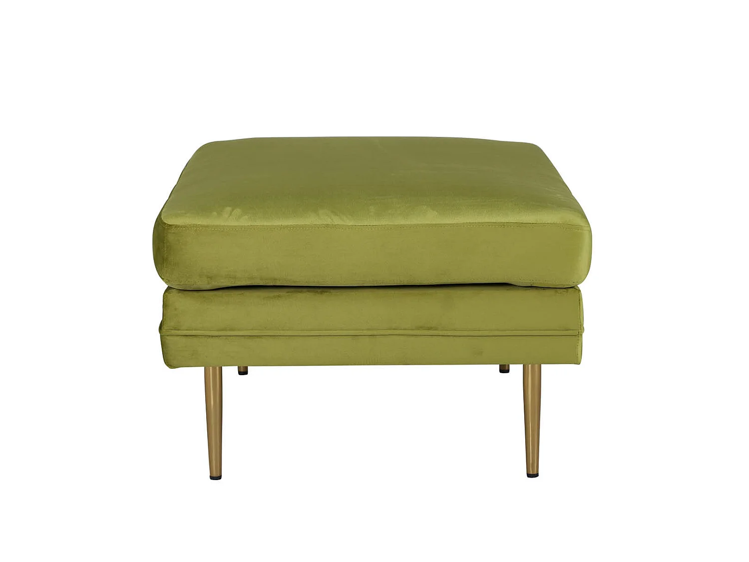 Boom Pouf, Hocker Velour Messing, grün.