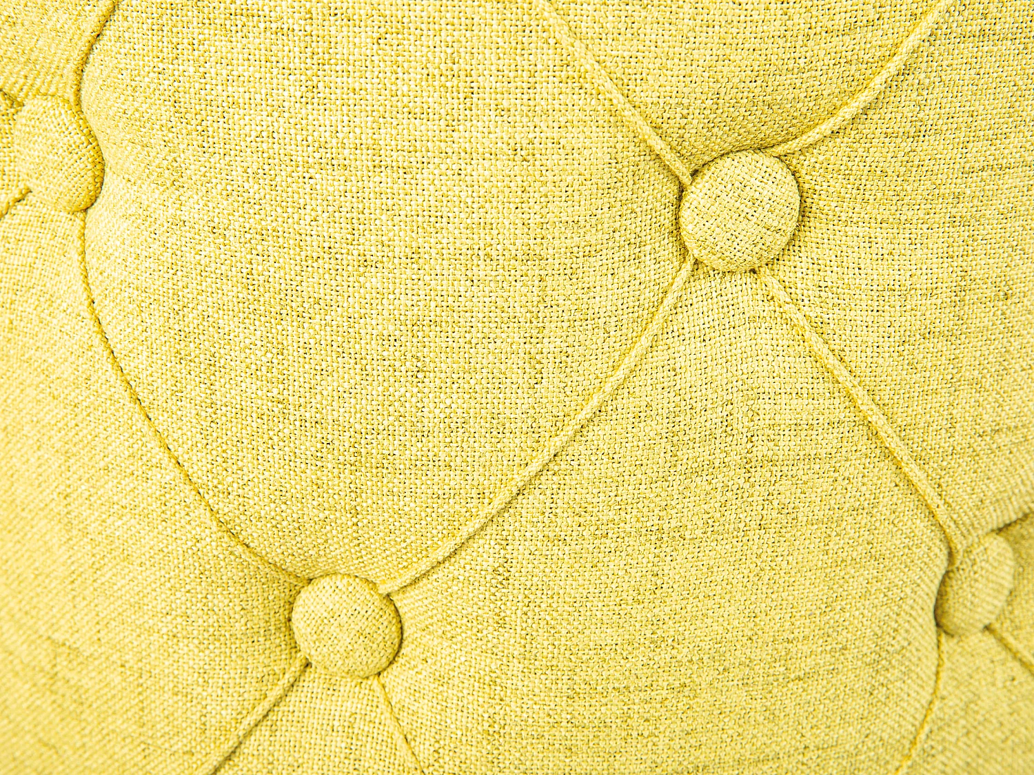 Ymas Repose-pieds/Tabouret avec compartiment de rangement, jaune-vert et marron.