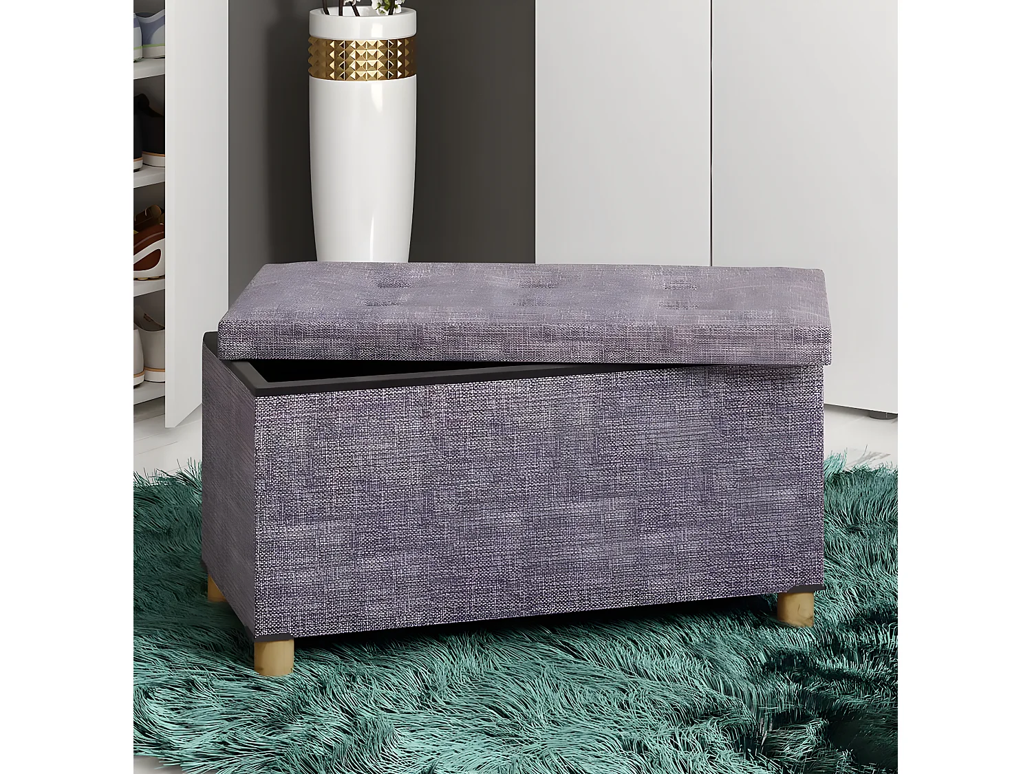 Seat Sizos Gray H. 40 x W. 76 x D. 38 cm