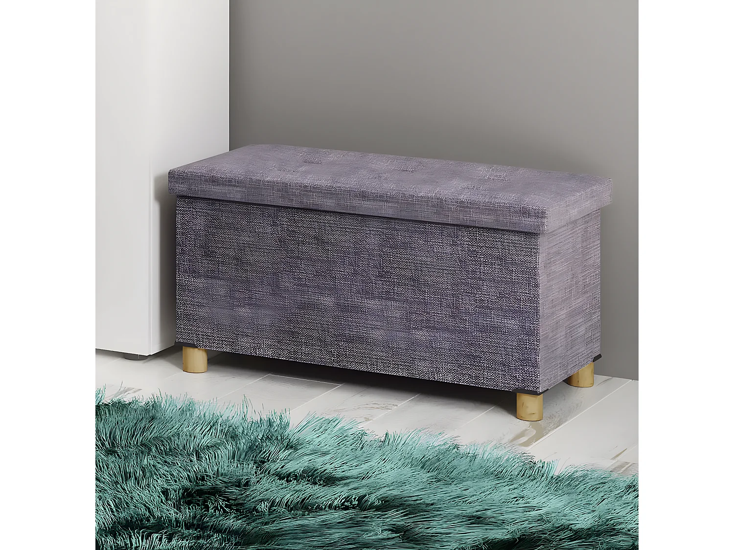 Seat Sizos Gray H. 40 x W. 76 x D. 38 cm