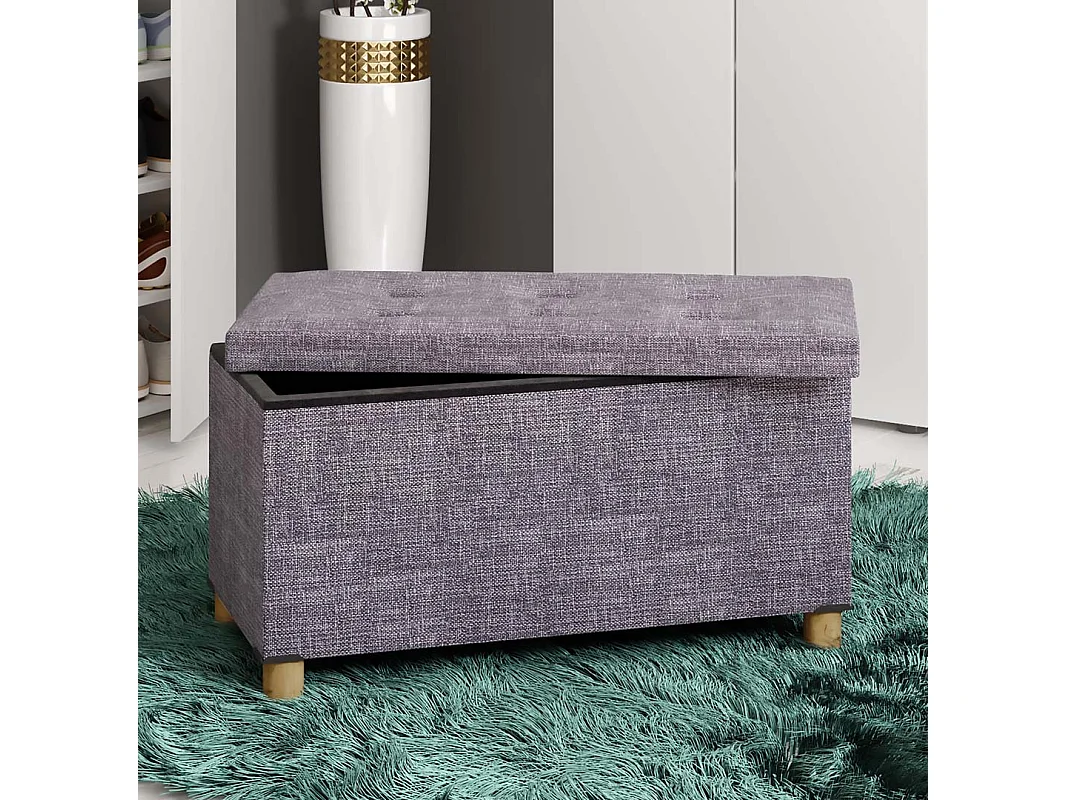 Stoff Sitztruhe Sitzbank Truhe Box Kiste Sizos L