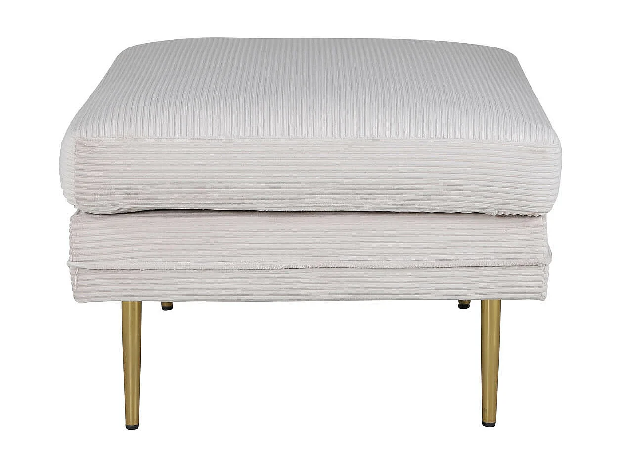 Boom Pouf, Hocker Samt beige, Messing.