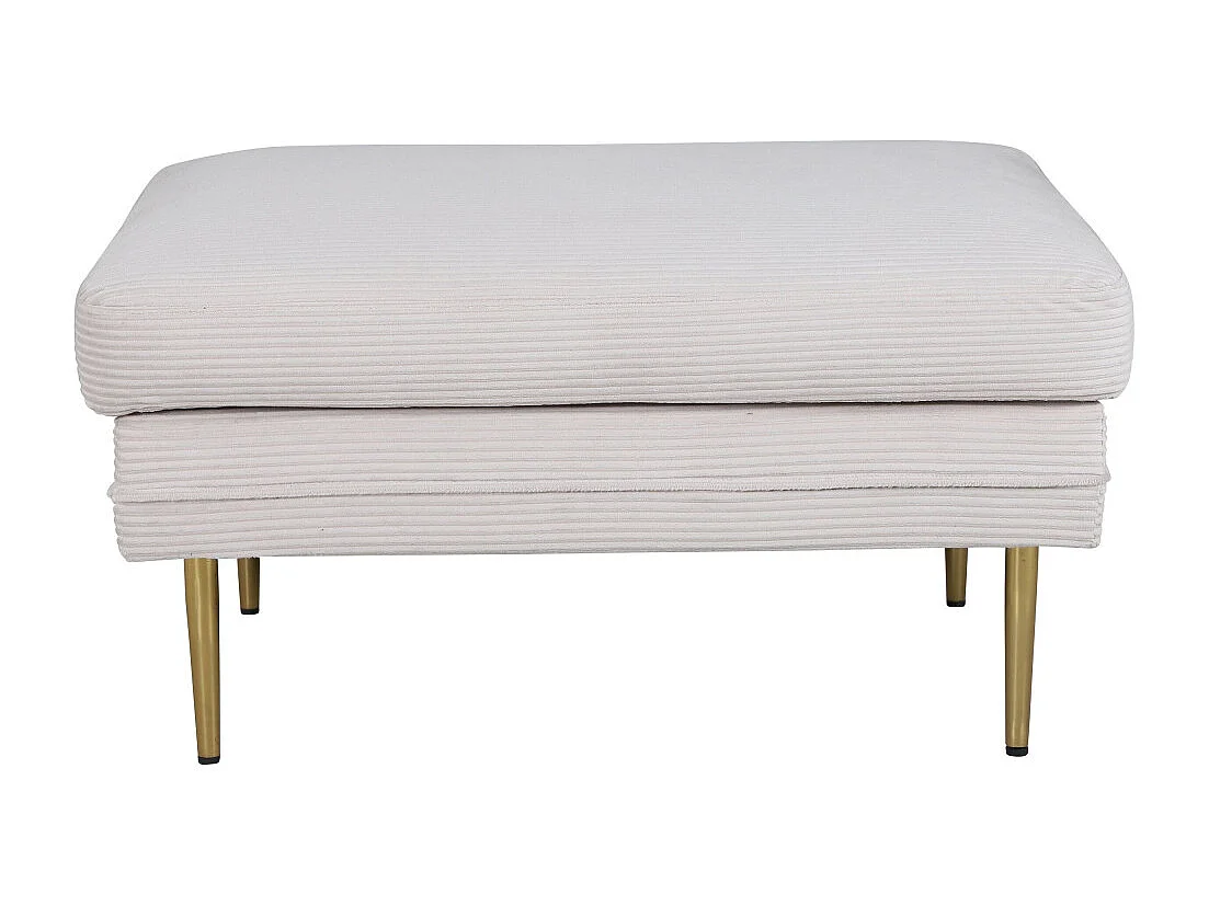 Pouf en Velours Côtelé "Boom" 90cm Beige