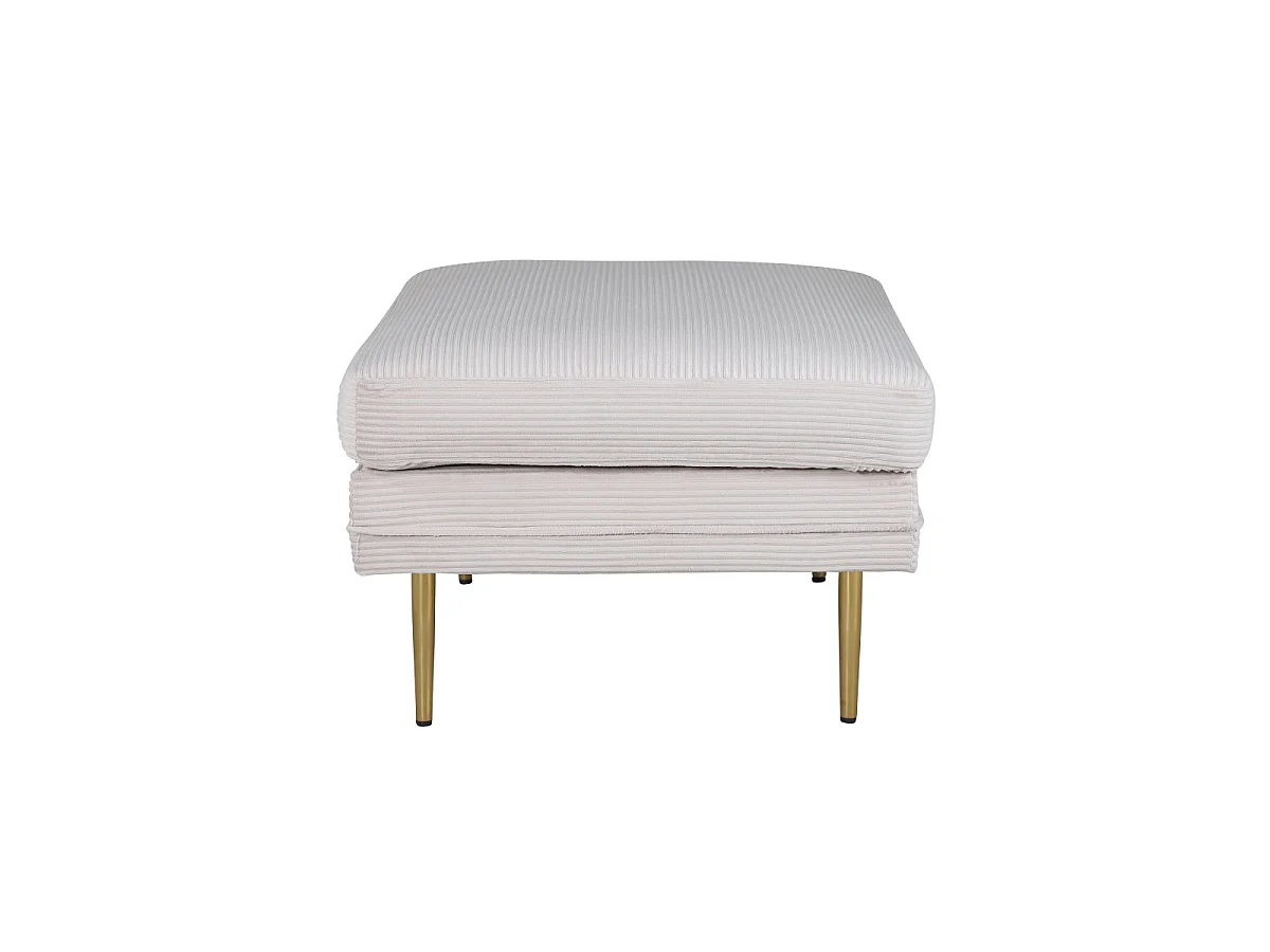 Boom Pouf, Hocker Samt beige, Messing.