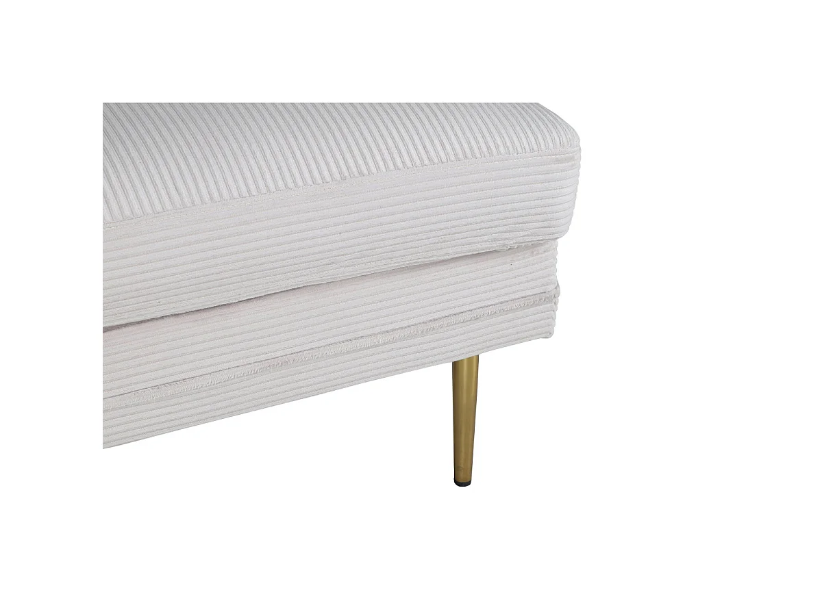 Boom Pouf, Hocker Samt beige, Messing.