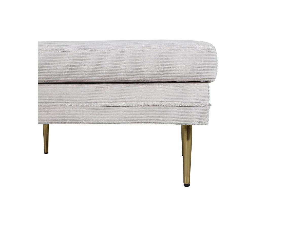 Boom Pouf, Hocker Samt beige, Messing.