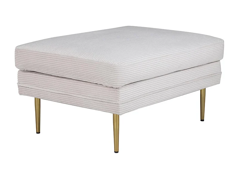 Pouf en Velours Côtelé "Boom" 90cm Beige