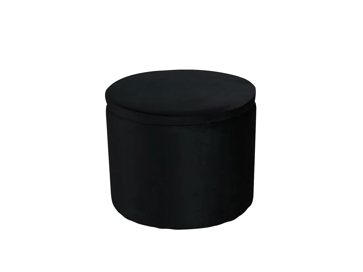 Pouf Coffre en Velours "Dunken" 51cm Noir