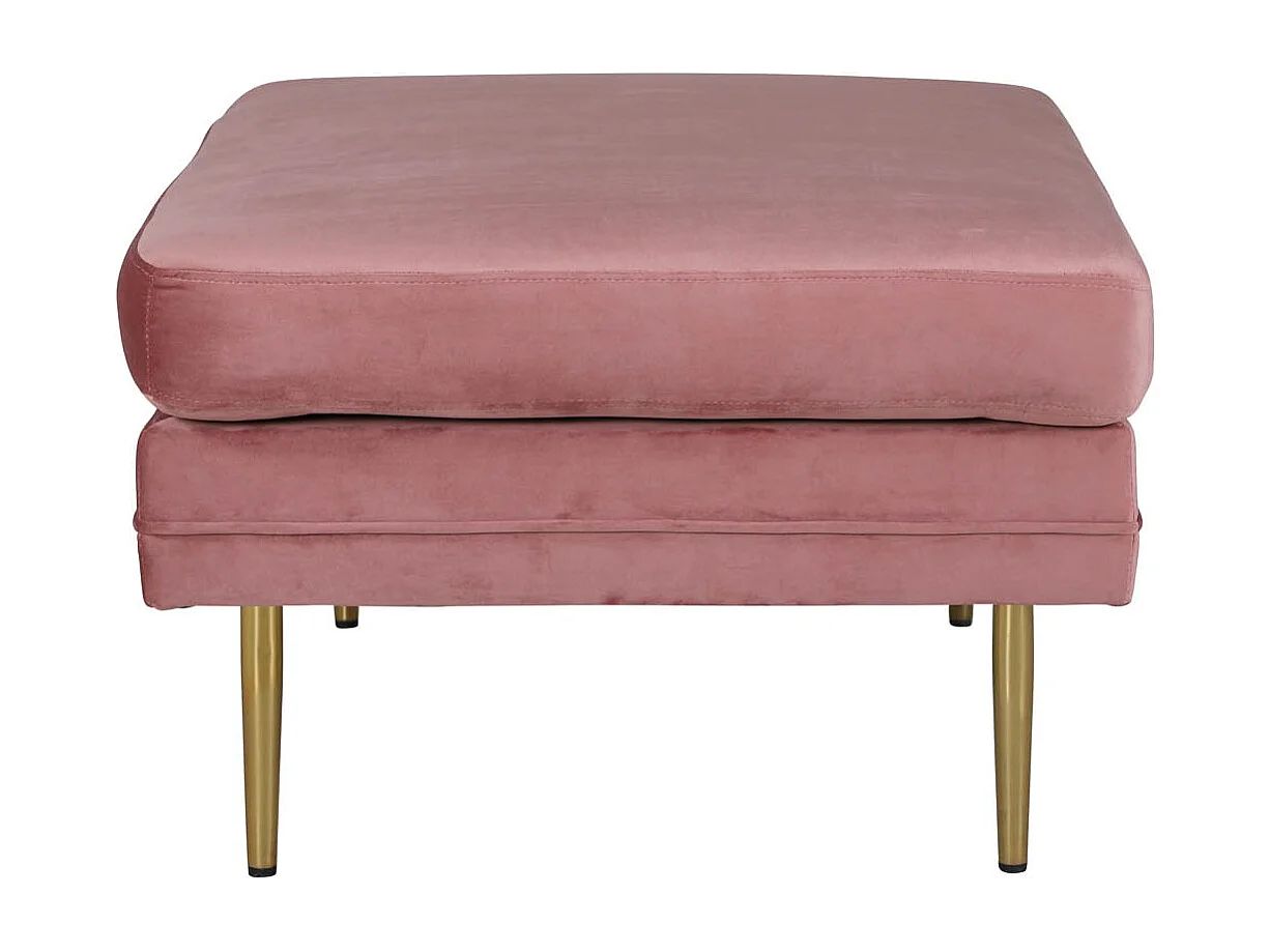 Boom Pouf, Hocker Velour Messing, pink.