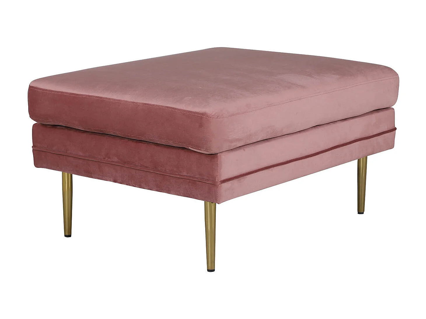 Boom Pouf, Hocker Velour Messing, pink.