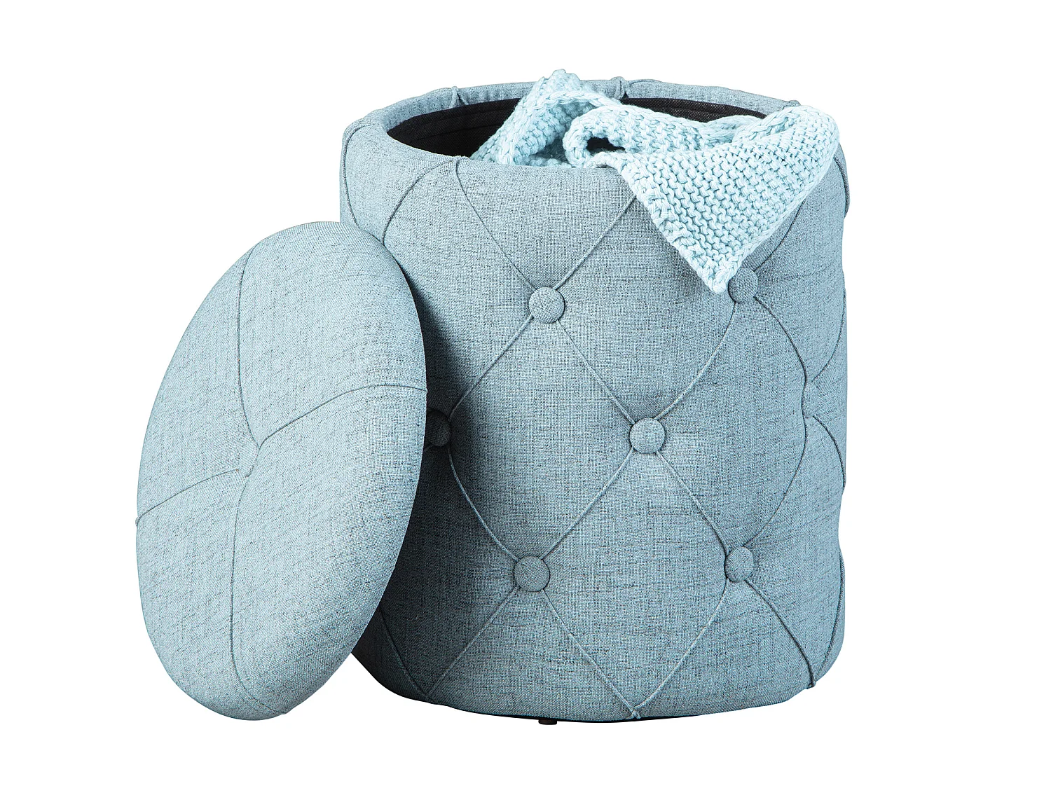 Ymas Repose-pieds/Tabouret avec compartiment de rangement, gris.