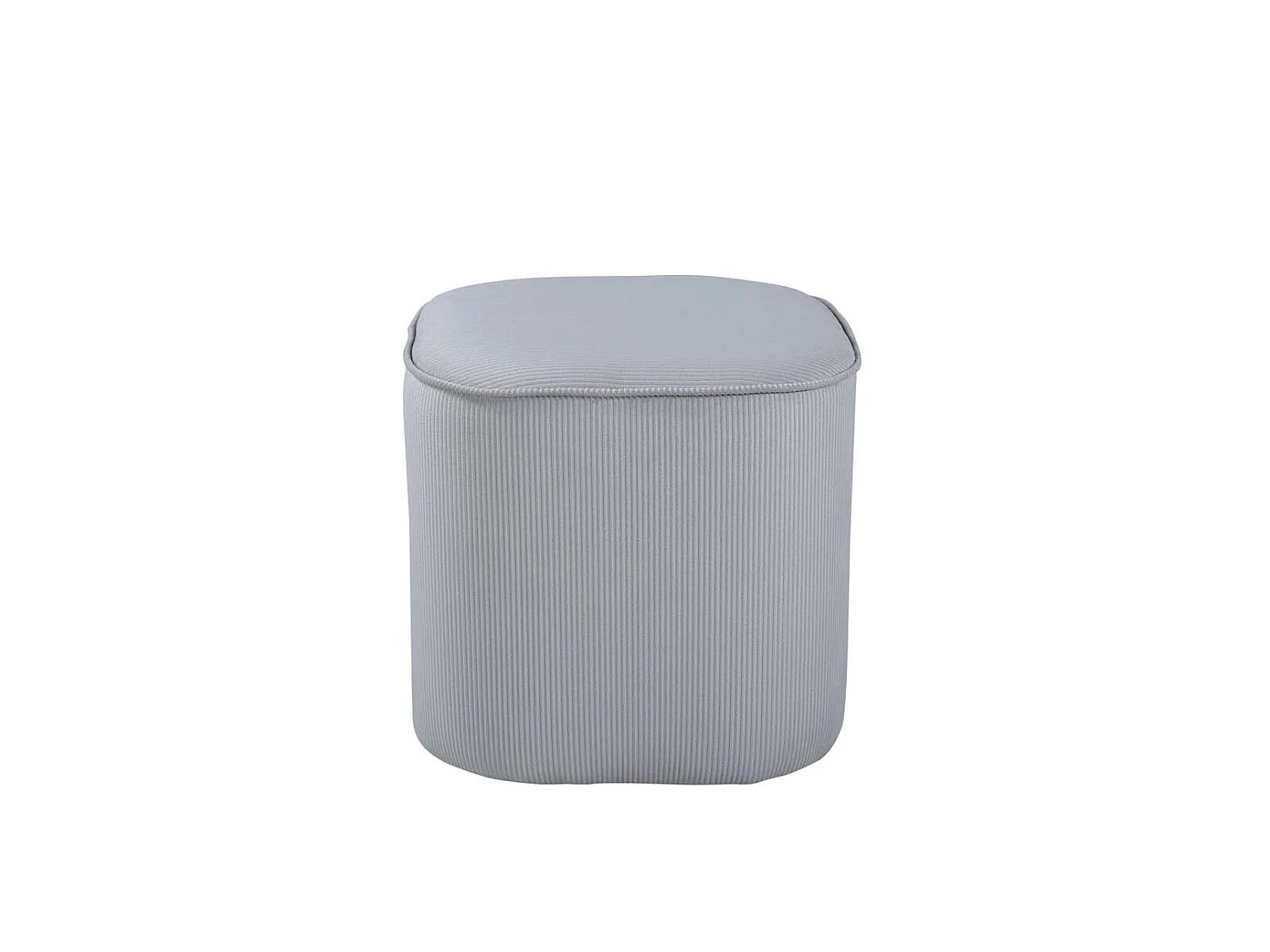 Pouf en Velours Côtelé "Piff" 44cm Gris