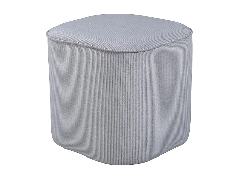 Pouf en Velours Côtelé "Piff" 44cm Gris