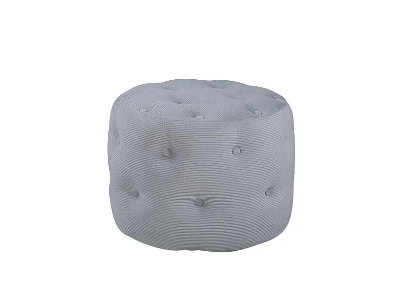 Benjamin Pouf, Hocker Ø55cm Samt grau.