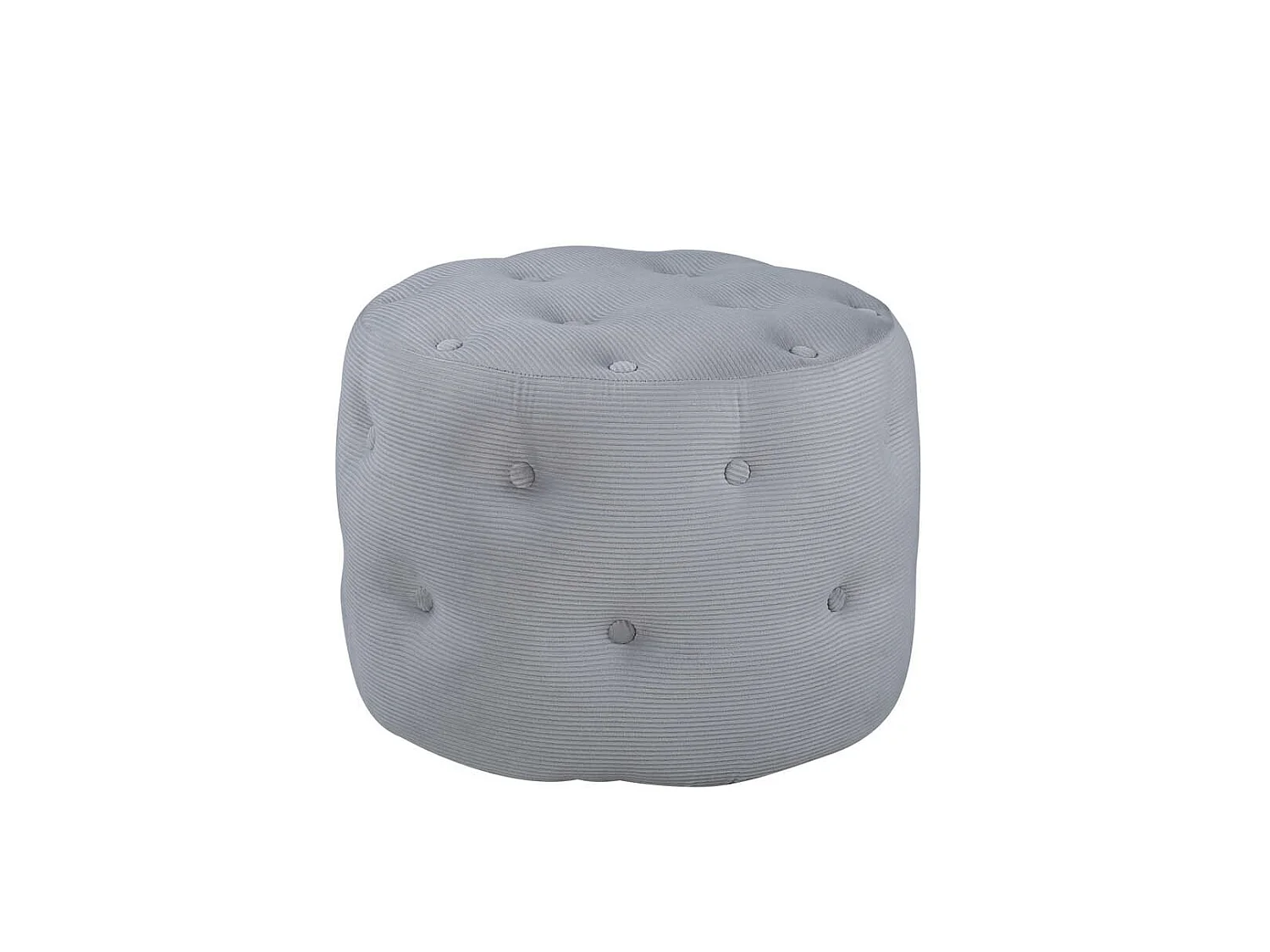 Benjamin Pouf, Hocker Ø55cm Samt grau.