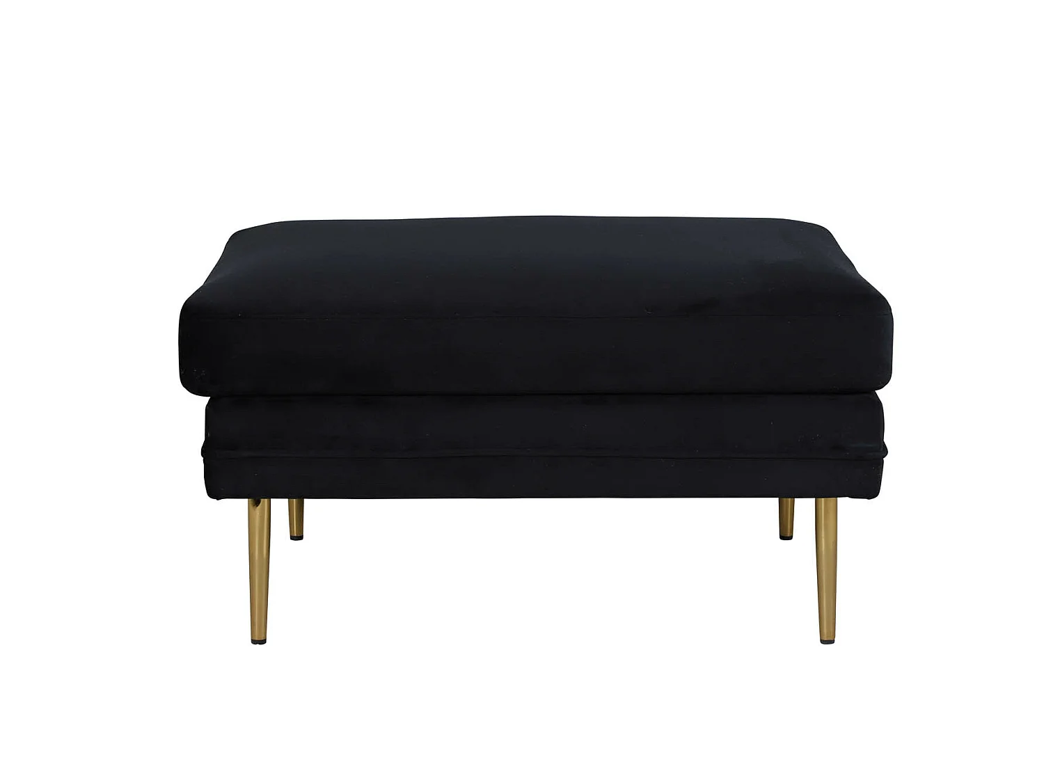 Boom Pouf, Hocker Velour schwarz, Messing.