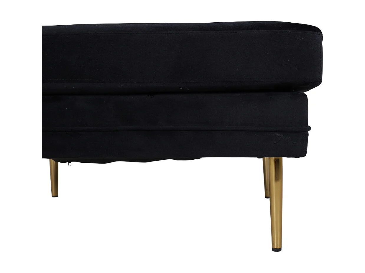 Pouf Design en Velours "Boom" 90cm Noir