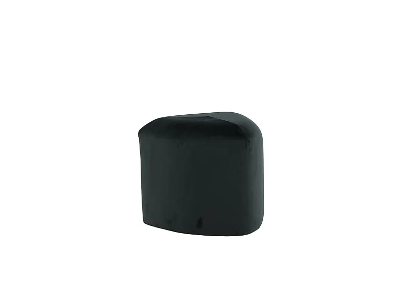 Pouf en Velours "Peg" 46cm Noir