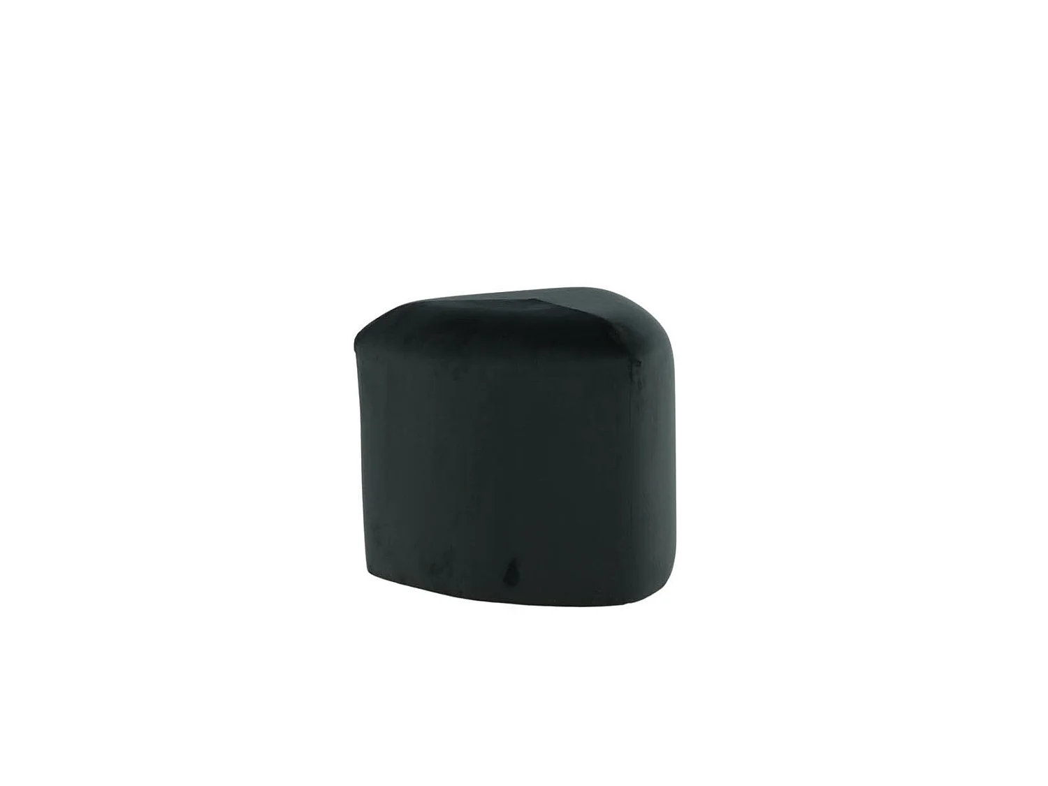 Peg Pouf, Hocker Ø46cm Velour schwarz.