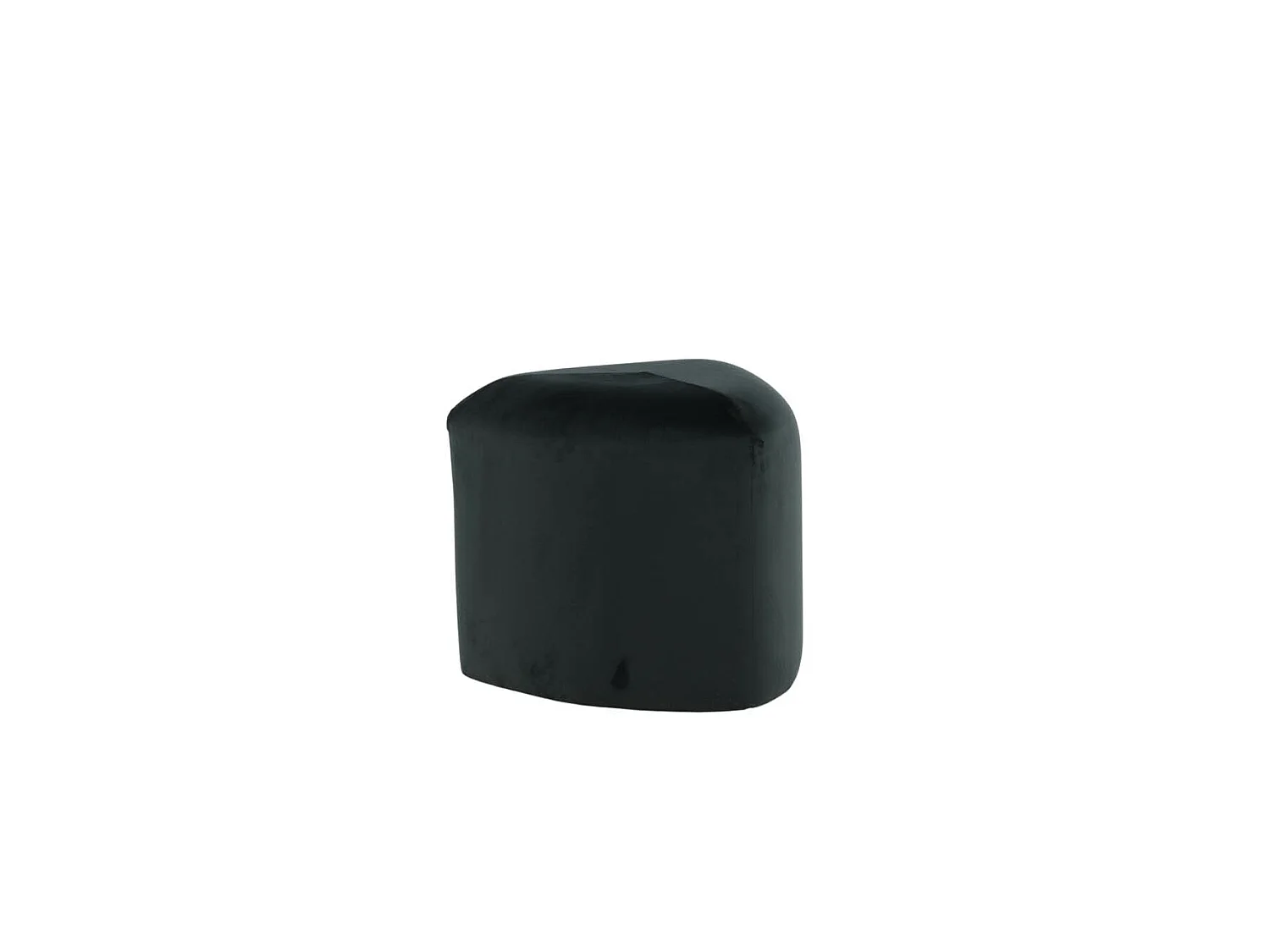 Pouf en Velours "Peg" 46cm Noir
