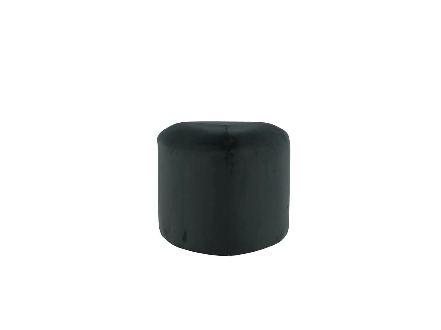 Pouf en Velours "Peg" 46cm Noir