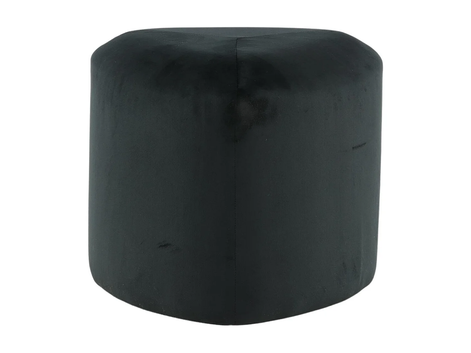 Pouf en Velours "Peg" 46cm Noir
