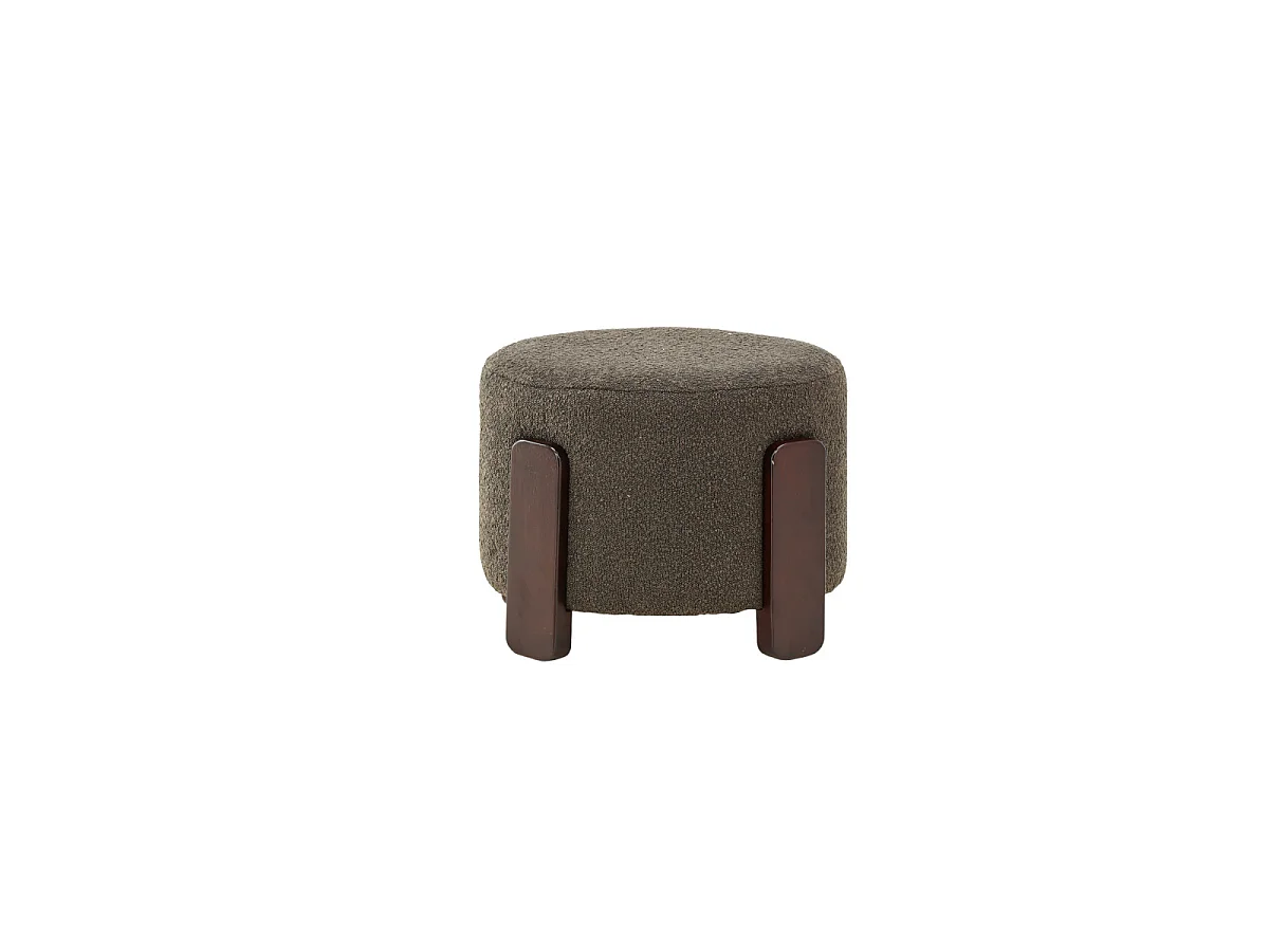 Coffey poef, hocker Ø52,5cm  bruin, donkergrijs.