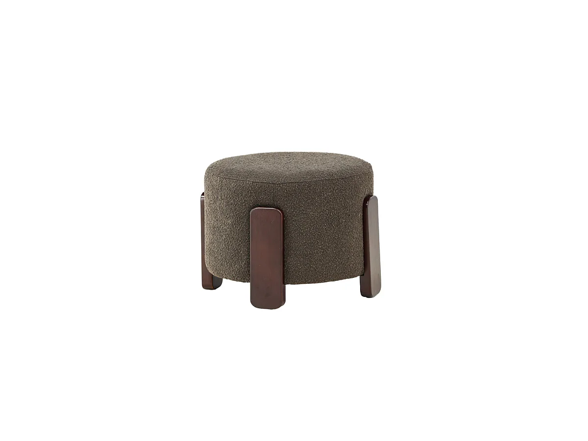 Coffey poef, hocker Ø52,5cm  bruin, donkergrijs.