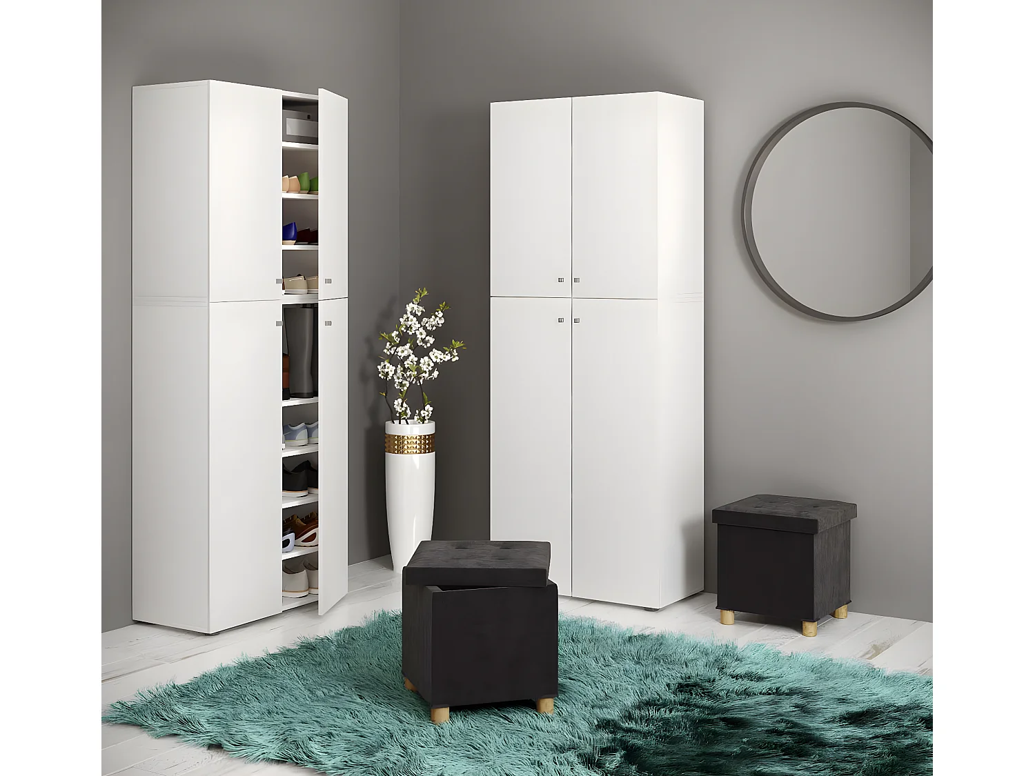 Seat Sizos Anthracite H. 40 x W. 38 x D. 38 cm