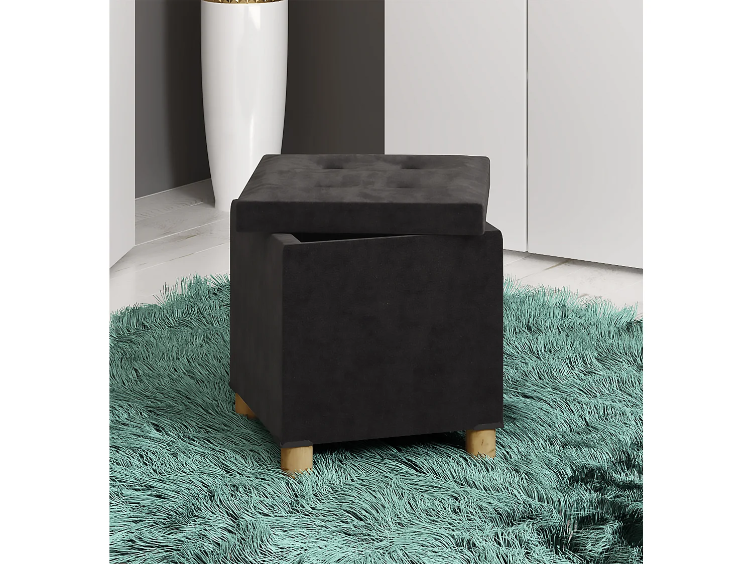 Seat Sizos Anthracite H. 40 x W. 38 x D. 38 cm