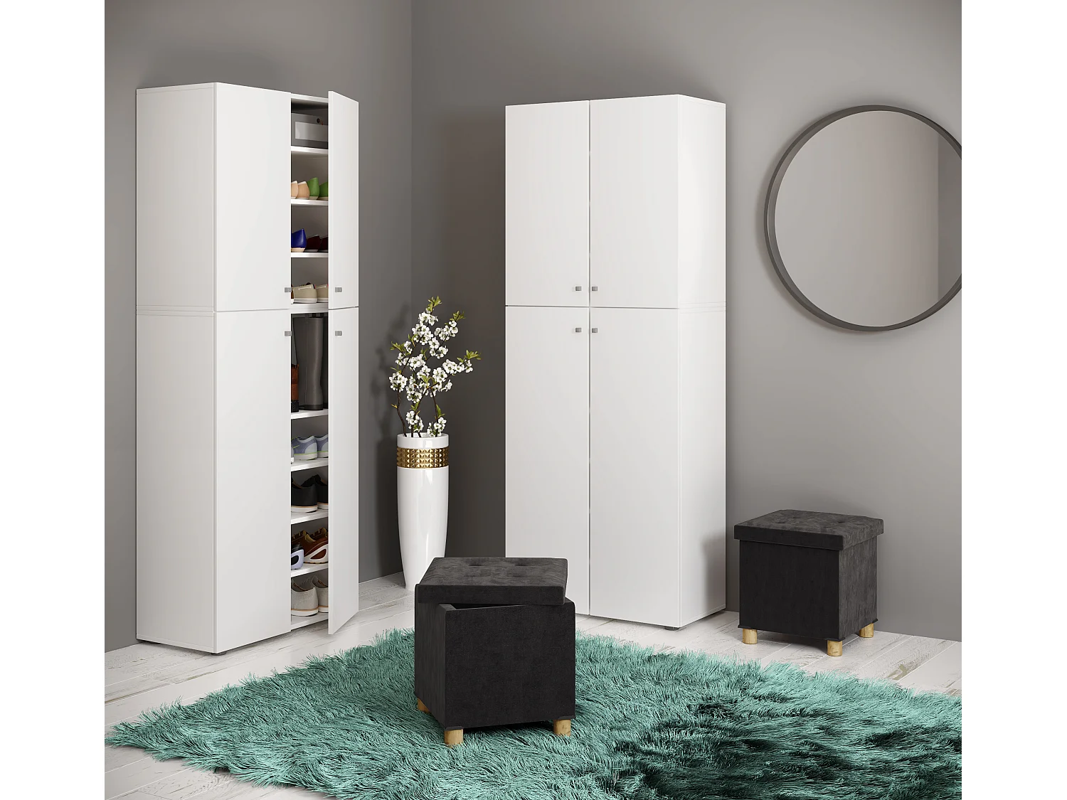 Seat Sizos Anthracite H. 40 x W. 38 x D. 38 cm