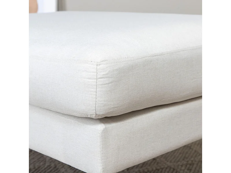 Zoom poef, hocker  zwart, lichtbeige.